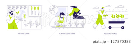 Sustainable agriculture practices isolated cartoon vector illustrations se Sustainable agriculture practices isolated cartoon vector illustrations se 127870388