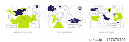 Study abroad isolated cartoon vector illustrations se Study abroad isolated cartoon vector illustrations se 127870391