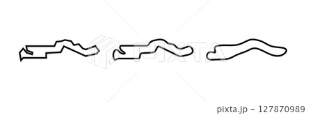 Gambia country black outline silhouettes in three different levels of smoothness. Simplified maps. Vector icons isolated on white background. Gambia country black outline silhouettes in three different levels of smoothness. Simplified maps. Vector icons isolated on white background. 127870989
