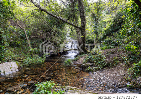 Cascata de Sao Juliao or Cascata de Monte Sete waterfall in Azenha nova, Portugal 127872577