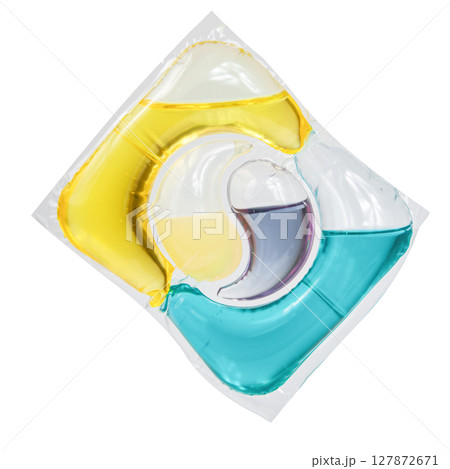 washing capsules isolated on white background washing capsules isolated on white background 127872671