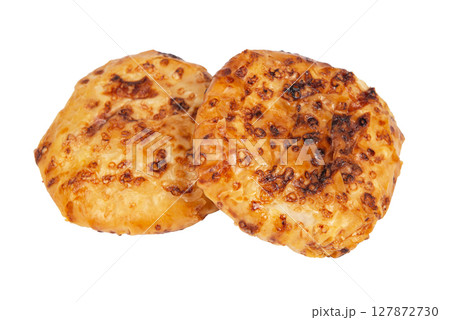 Sour cherry pie on white background Sour cherry pie on white background 127872730