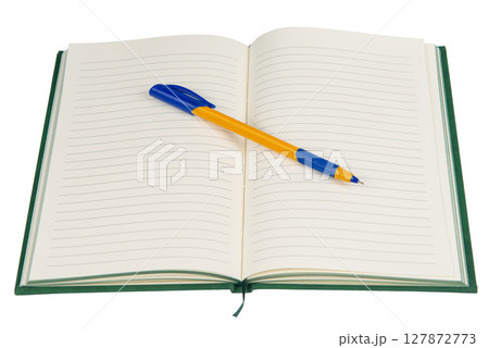Empty notebook office isolated on white background Empty notebook office isolated on white background 127872773