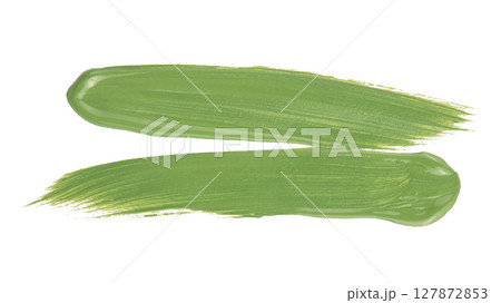 Acrylic two paint stroke isolated on the white Acrylic two paint stroke isolated on the white 127872853