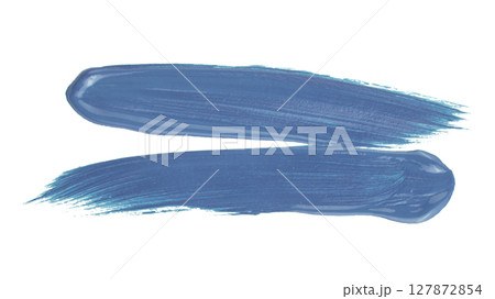 Acrylic two paint stroke isolated on the white Acrylic two paint stroke isolated on the white 127872854