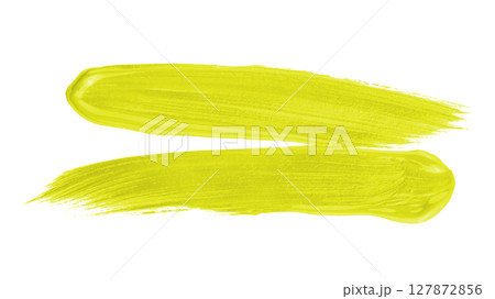 Acrylic two paint stroke isolated on the white 127872856