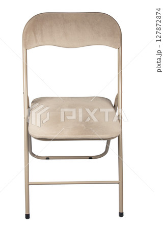 folding chair isolated on white with clipping path 127872874