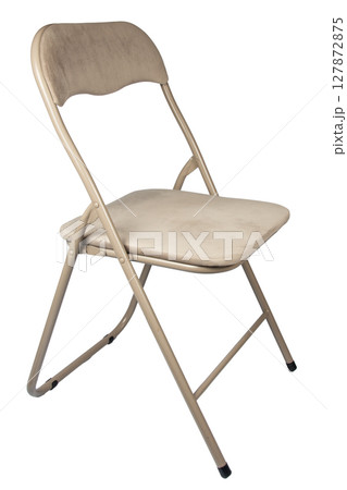 folding chair isolated on white with clipping path 127872875