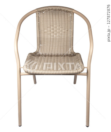Wicker chair, Rattan chair isolated on white background 127872876