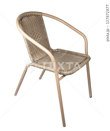 Wicker chair, Rattan chair isolated on white background 127872877