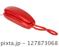 red retro push-button phone 127873068