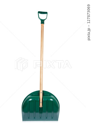 new snow shovel isolated on white background new snow shovel isolated on white background 127873069