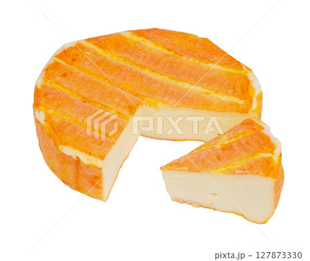 cheese brie isolated on a white background cheese brie isolated on a white background 127873330