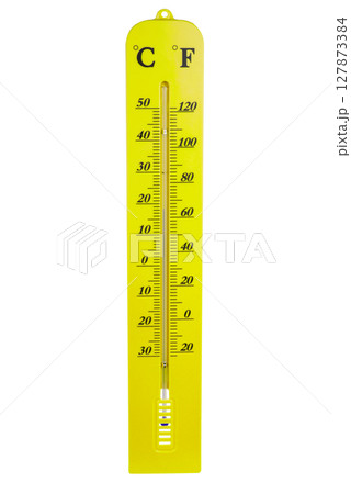Temperature isolated on white background. with clipping path 127873384