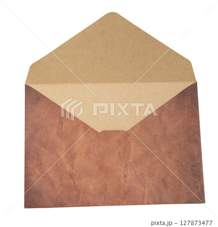 Craft brown paper envelope for mail isolated on the white background Craft brown paper envelope for mail isolated on the white background 127873477