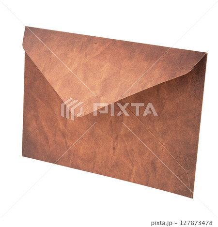 Craft brown paper envelope for mail isolated on the white background Craft brown paper envelope for mail isolated on the white background 127873478