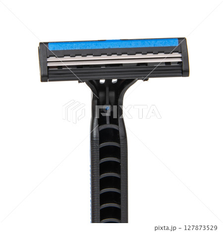 Colorful plastic disposable razor. Design for wrapping paper, poster banner and many more. Colorful plastic disposable razor. Design for wrapping paper, poster banner and many more. 127873529