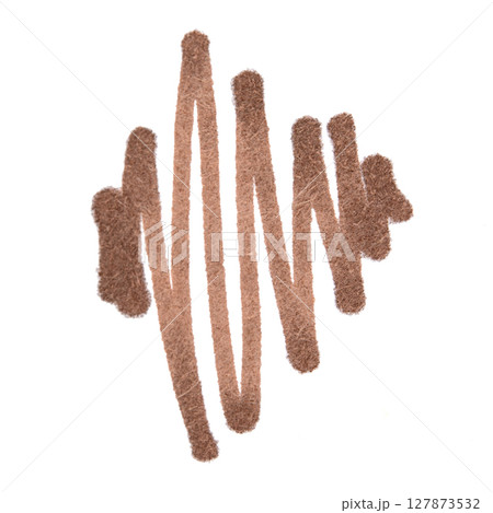 Brown color eyeliner brush paint on background Brown color eyeliner brush paint on background 127873532