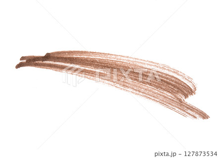 Brown color eyeliner brush paint on background Brown color eyeliner brush paint on background 127873534
