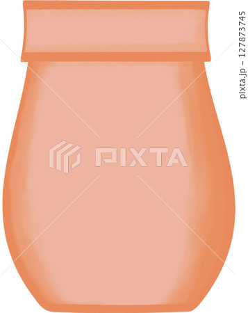 Beautiful shape and style of orange ceramic vase for decorate home and room. Beautiful shape and style of orange ceramic vase for decorate home and room. 127873745