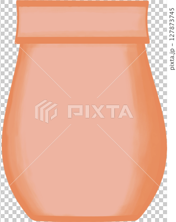 Beautiful shape and style of orange ceramic vase for decorate home and room. Beautiful shape and style of orange ceramic vase for decorate home and room. 127873745