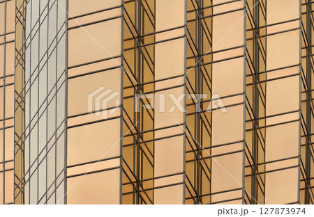Gold glass building facade 127873974