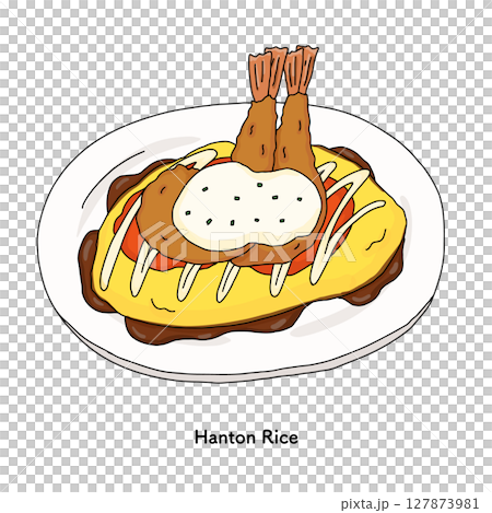 Ishikawa Prefecture_Hanton Rice Line drawing illustration 127873981