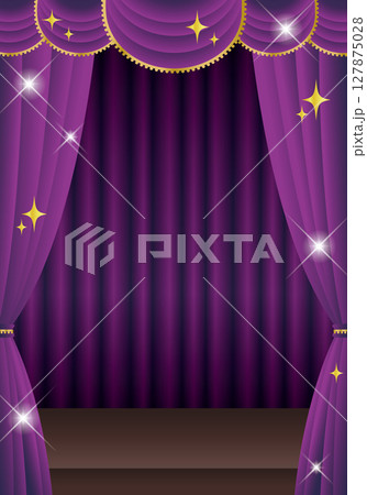 紫の幕・紫のカーテン（タテ） 127875028