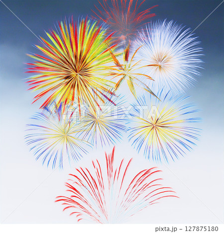 夏空を彩る花火 127875180