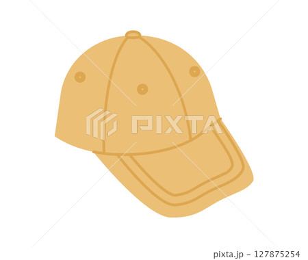 Fitted Cap Baseball Hat. Summer Head Fashion accessory clothing technical illustration. Vector headgear for Men Fitted Cap Baseball Hat. Summer Head Fashion accessory clothing technical illustration. Vector headgear for Men 127875254