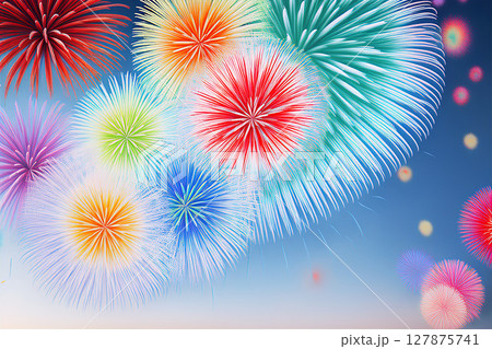 青空と花火 青空と花火 127875741