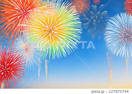 青空と花火 青空と花火 127875744