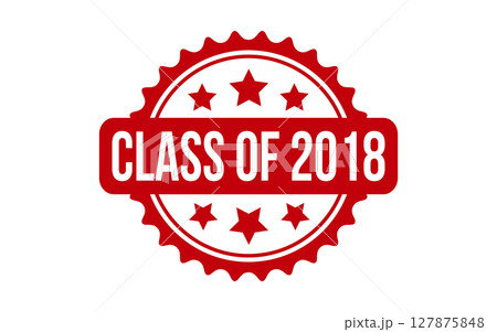 Class of 2018 rubber grunge stamp seal vector 127875848