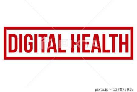 Red Digital Health Rubber Stamp Seal Vector 127875919