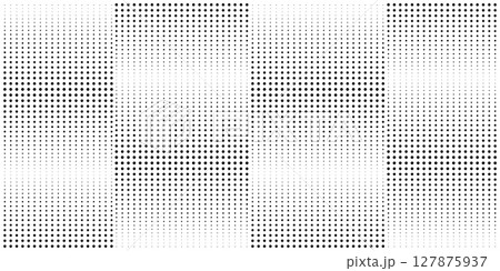 Dynamic dotted pattern. Background with halftone gradient effect. Polka dot abstract geometric print. Minimal decorative design. Vector graphic illustration 127875937