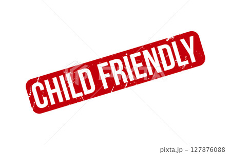 Child Friendly rubber grunge stamp seal vector Child Friendly rubber grunge stamp seal vector 127876088