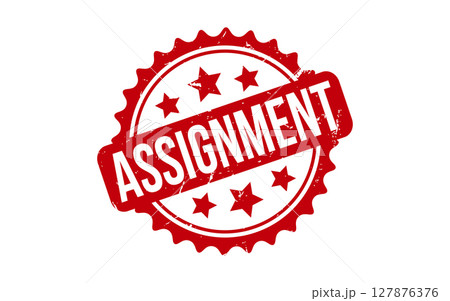 Red Assignment Rubber Stamp Seal Vector 127876376