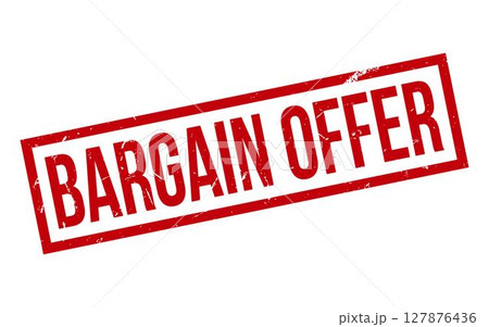 Bargain offer Rubber Stamp Seal Vector 127876436
