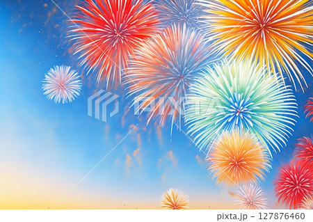 青空と花火 127876460