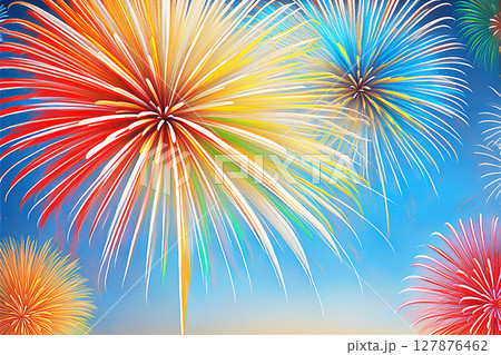 青空と花火 青空と花火 127876462
