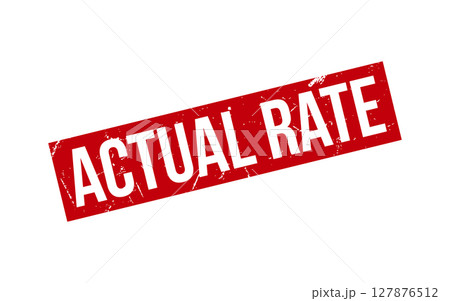 Actual Rate Rubber Stamp Seal Vector 127876512