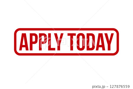 Red Apply Today Rubber Stamp Seal Vector Red Apply Today Rubber Stamp Seal Vector 127876559