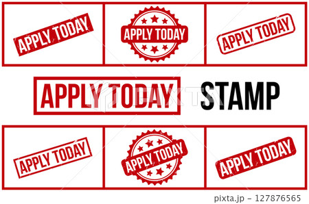 Apply Today Rubber Stamp Set Vector Apply Today Rubber Stamp Set Vector 127876565