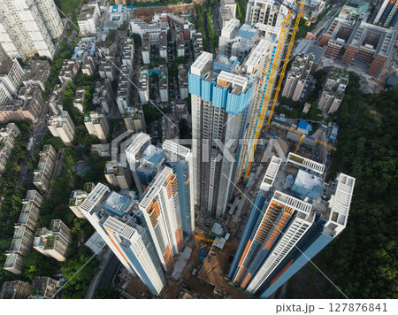 Aerial view of landscape in Shenzhen city, China 127876841