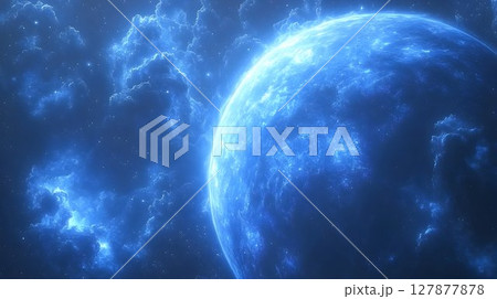 Abstract blue nebula cosmic art swirling vibrant colors Abstract blue nebula cosmic art swirling vibrant colors 127877878