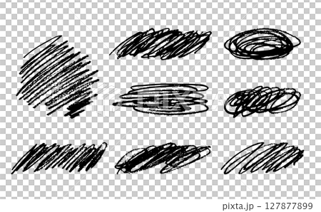 デザインに活かす！落書き・フリーハンド・塗りつぶし素材 127877899
