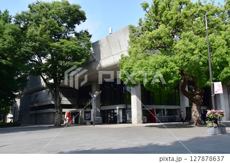 台東区　上野公園の東京文化会館と新緑 127878637