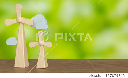 The Windmill for clean energy for ecology concept 3d Rendering. The Windmill for clean energy for ecology concept 3d Rendering. 127879243