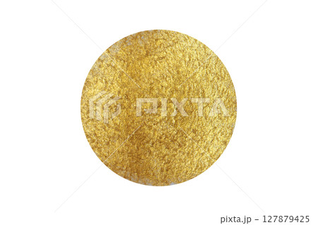 Gold circle hand paint background Gold circle hand paint background 127879425