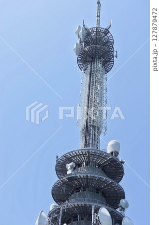 鉄骨の日本平電波塔 鉄骨の日本平電波塔 127879472